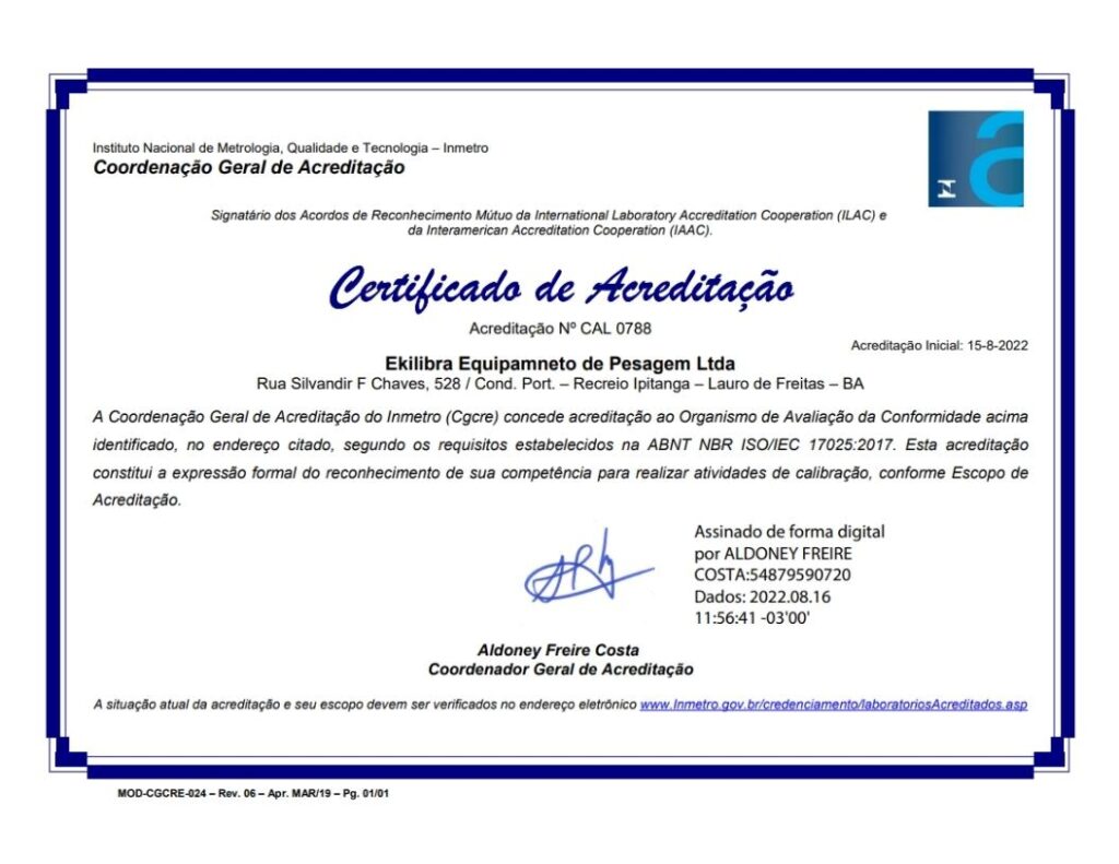 Certificado Inmetro